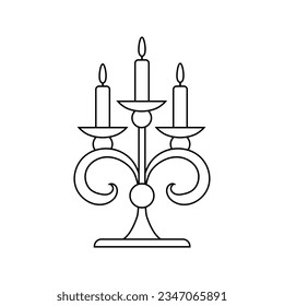 Candlestick icon vector. Candle illustration sign. light symbol or logo.