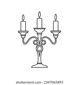 Candlestick icon vector. Candle illustration sign. light symbol or logo.