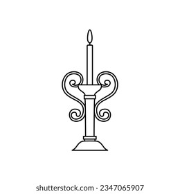 Candlestick icon vector. Candle illustration sign. light symbol or logo.
