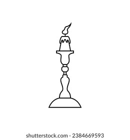 Candlestick Icon Vektorgrafik. Candle-Illustrationszeichen. Lichtzeichen oder Logo.