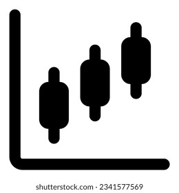 candlestick up icon vector illustration asset element