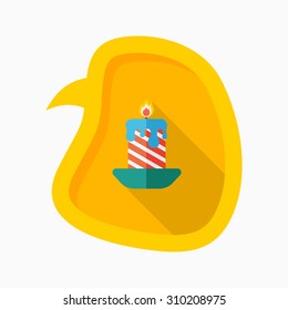 Candlestick icon, vector illustration. Flat design style with long shadow,eps10