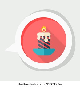 Candlestick icon, vector illustration. Flat design style with long shadow,eps10