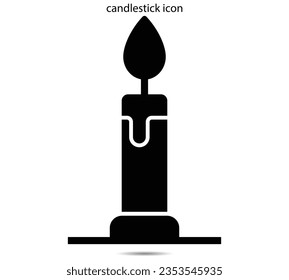 Candlestick icon vector illustration graphic on background