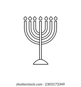 Candlestick icon vector. menorah illustration sign. candles symbol or logo.