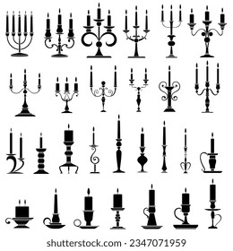 Candlestick icon vector set. Candle illustration sign collection. light symbol or logo.