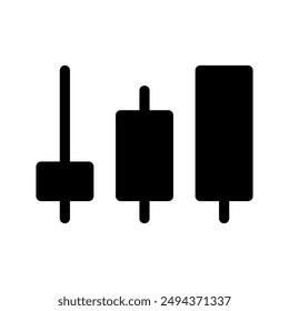 Candlestick Icon Vector Symbol Design Illustration