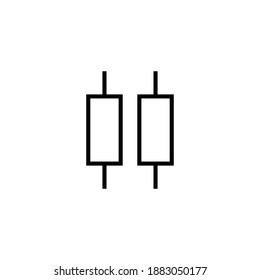 candlestick icon vector symbol for market analysis