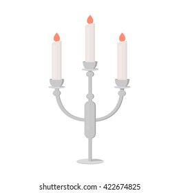Candlestick lamp icon.  
