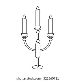 Candlestick lamp icon of vector illustration for web and mobile