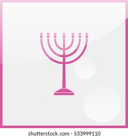 Candlestick lamp simple icon.