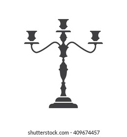 Candlestick lamp simple icon Vector Illustration on the white background.