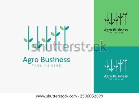 Candlestick and leaf for Agri business logo design