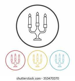 Candlestick line icon