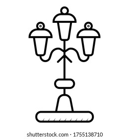 candlestick line icon vector illustration
