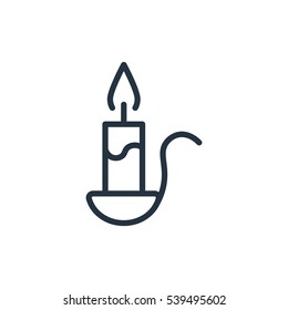 candlestick line web icon on white background
