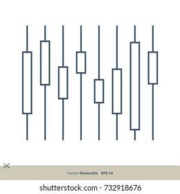 Candlestick Logo Template Illustration Design. Vector EPS 10.
