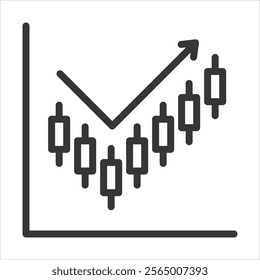 Candlestick Outline Icon Vector Illustration