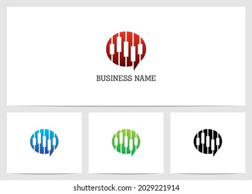 Candlestick Pattern Talk Balloon Logo Design