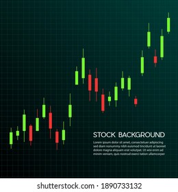 Candlestick patterns background. Stock trends or Candlesticks are created by up and down movements in the price and show in the 2D minimal graphic background. svg