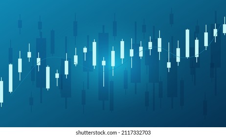 candlestick show stock market price. financial statistics and business effectiveness earning  background concept 