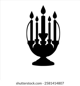 Candlestick silhouette vector icon sign symbol illustration design.