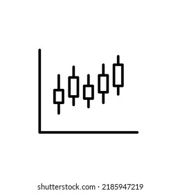 Candlestick stock chart. Pixel perfect, editable stroke line icon