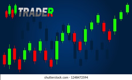 Candlestick stock exchange background vector.