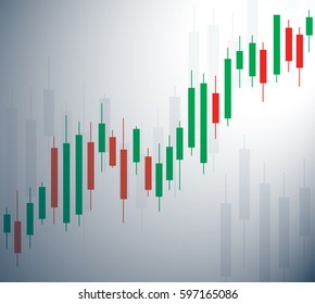 Candlestick stock exchange background vector