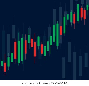 Candlestick stock exchange background vector