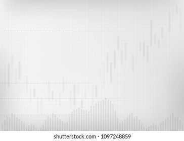 Candlestick Stock Market Background Vector. Abstract Graph Candle Stick Pattern. Copy Space.