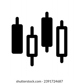 Candlestick (  stock market )  vector icon illustration