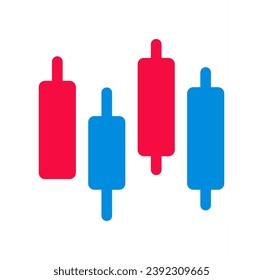 Candlestick (  stock market )  vector icon illustration