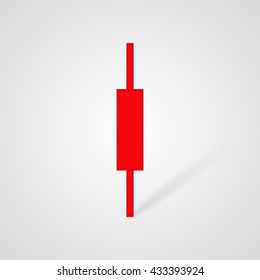 Candlestick for technical analysis of financial markets.