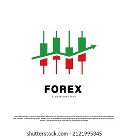 Candlestick Trading Logo. Trading Stock Symbol.