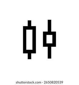 Candlestick vector design on white background. Vector illustration of candle stick.