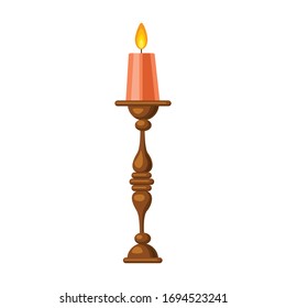 Candlestick vector icon.Cartoon vector icon isolated on white background candlestick.