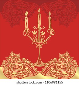 Candlestick. Vector illustration