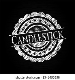 Candlestick written with chalkboard texture