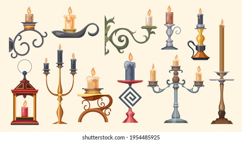 Candlesticks, candle holders and candelabra lights