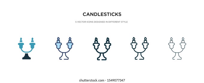 candlesticks icon in different style vector illustration. two colored and black candlesticks vector icons designed in filled, outline, line and stroke style can be used for web, mobile, ui