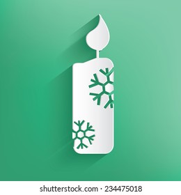 Candle,Xmas Design,Happy New Year,Clean vector