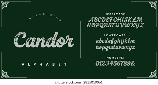 Candor Distressed Brush Font Rough Typography Style Vector Design For Poster