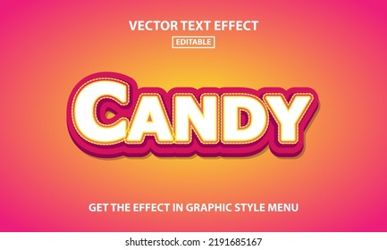 Candy 3D Editable Text Effect Template