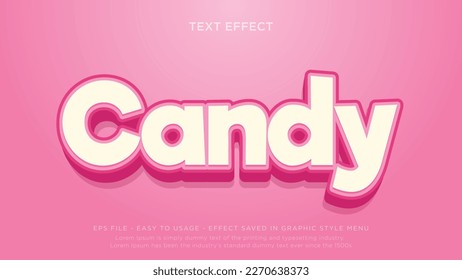 Candy 3d editable text effect	