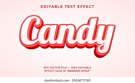 Candy 3D editable text effect template