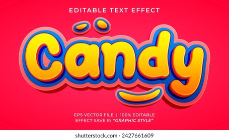Candy 3d editable text effect template