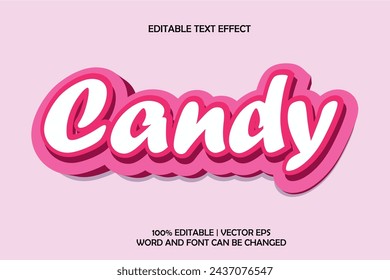 CANDY 3D EDITABLE TEXT EFFECT VECTOR EPS FILE