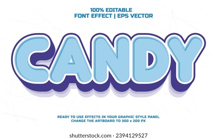 Candy 3d editable vector text style effect