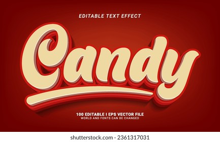 candy 3d style text effect graphic style